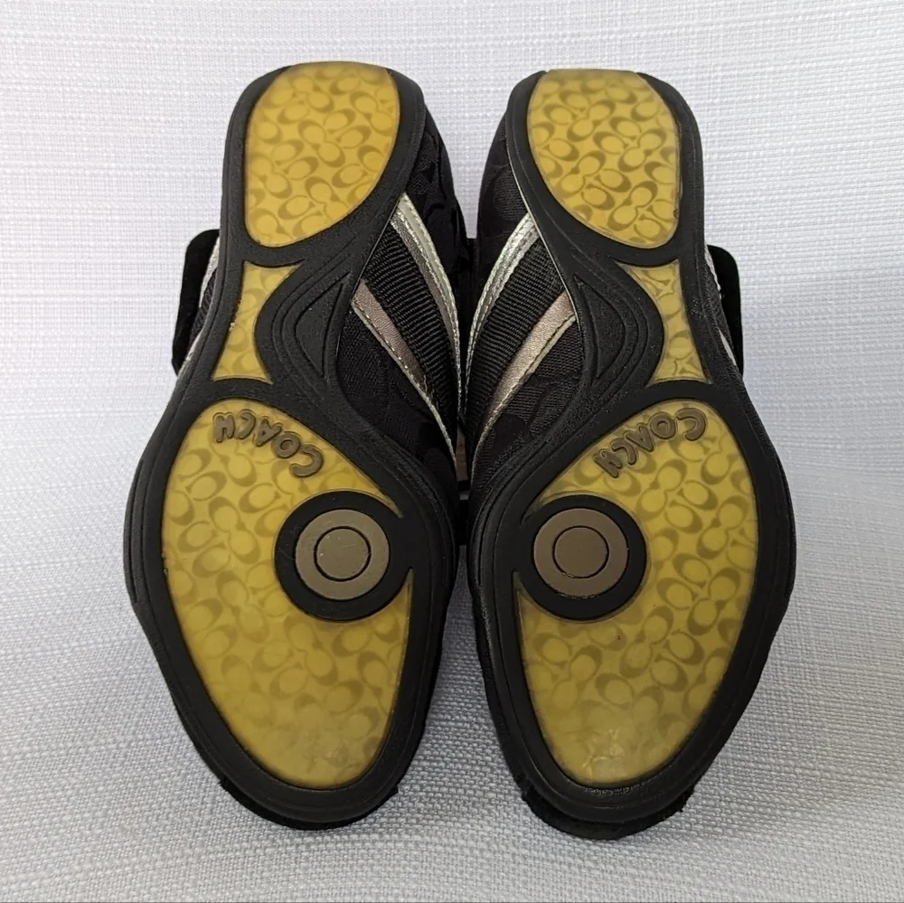 Black‎ Canvas and Suede Jayme Coach Sneakers